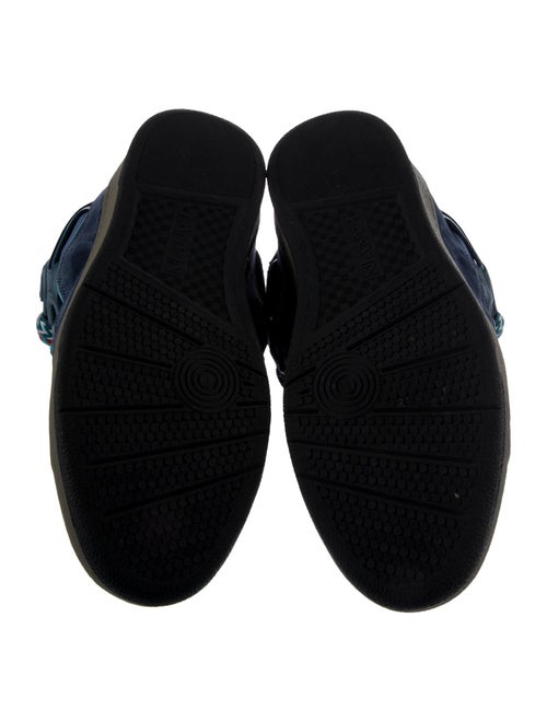 Lanvin Suede Printed Sneakers