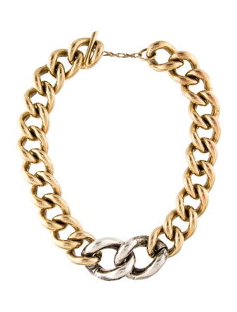 Lanvin Crystal Chain Link Necklace