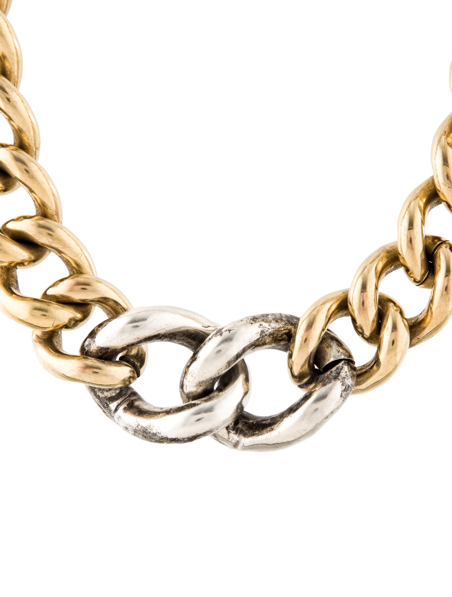 Lanvin Crystal Chain Link Necklace