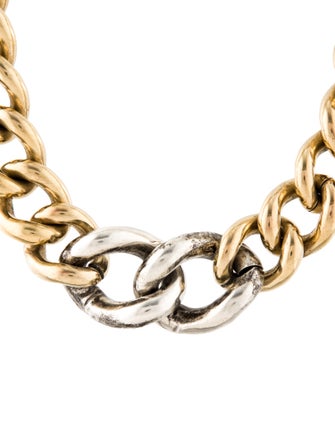 Lanvin Crystal Chain Link Necklace