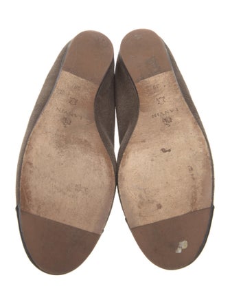 Lanvin Suede Colorblock Pattern Ballet Flats