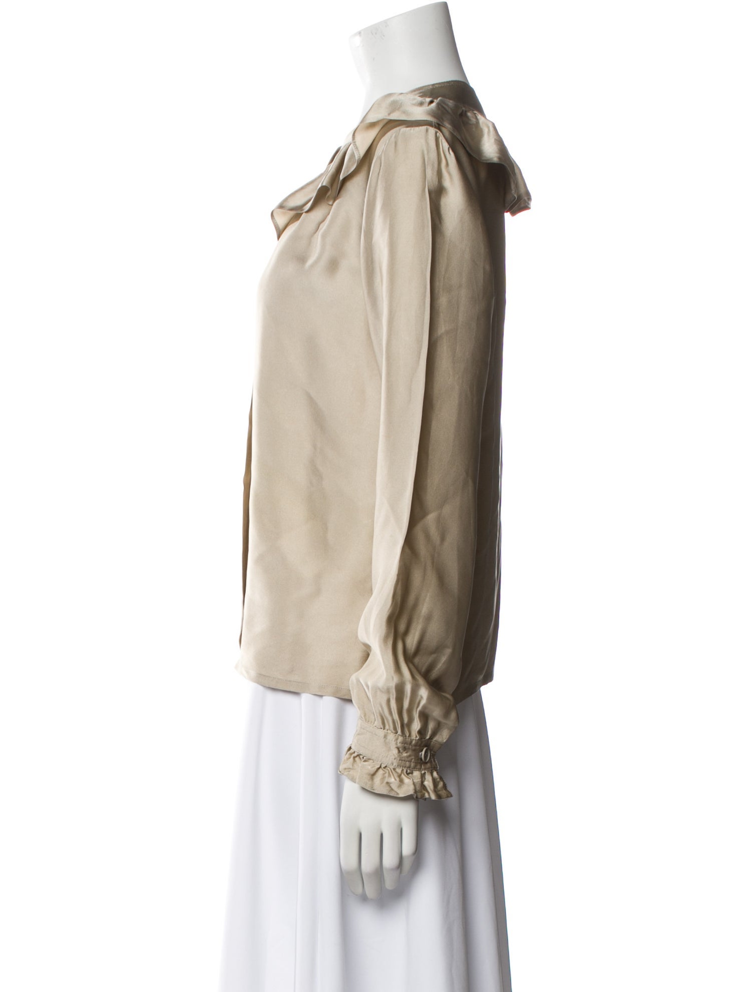 Lanvin Silk Scoop Neck Blouse