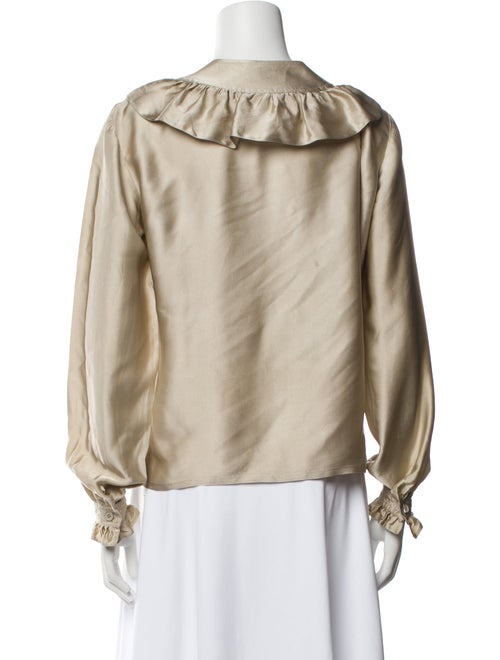 Lanvin Silk Scoop Neck Blouse