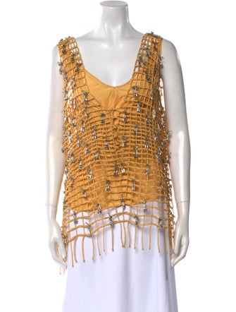 Lanvin Silk Printed Top