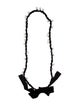 Lanvin Faux Pearl & Ribbon Bead Strand Necklace