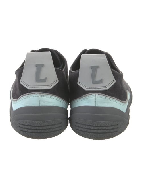 Lanvin Suede Colorblock Pattern Sneakers