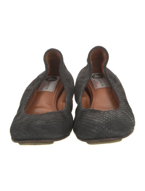 Lanvin Leather Animal Print Ballet Flats