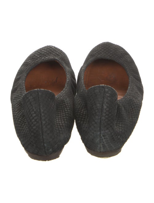 Lanvin Leather Animal Print Ballet Flats