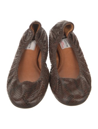 Lanvin Snow Leopard Animal Print Ballet Flats