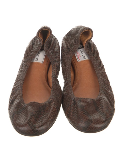 Lanvin Snow Leopard Animal Print Ballet Flats