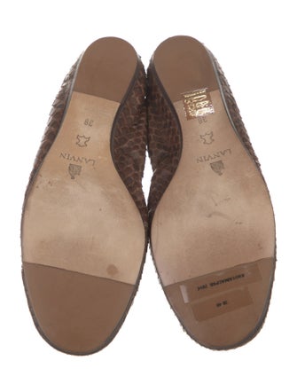 Lanvin Snow Leopard Animal Print Ballet Flats