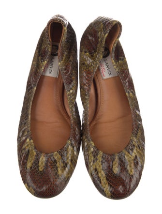 Lanvin Snakeskin Animal Print Flats