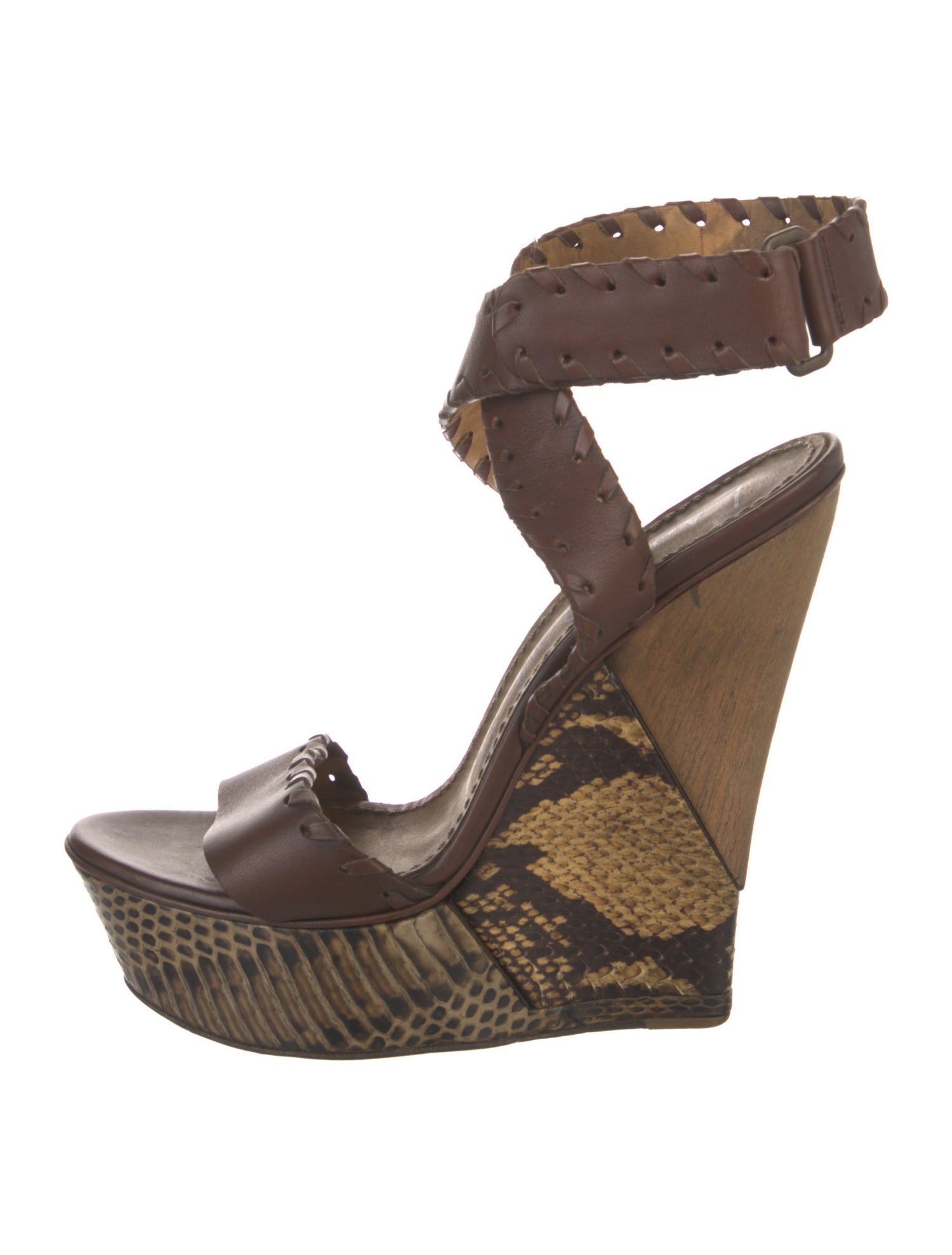 Lanvin Leather Animal Print Espadrilles