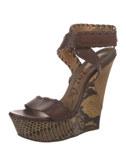 Lanvin Leather Animal Print Espadrilles