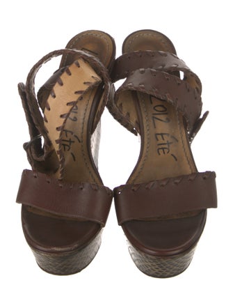 Lanvin Leather Animal Print Espadrilles