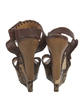 Lanvin Leather Animal Print Espadrilles