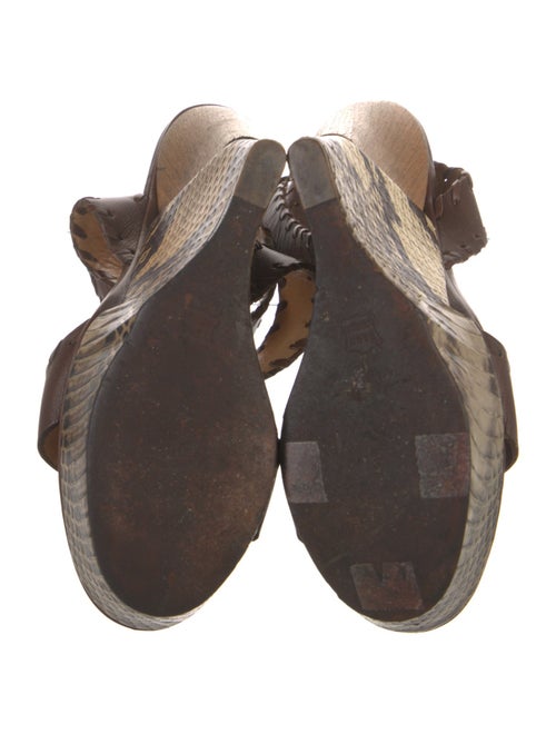 Lanvin Leather Animal Print Espadrilles