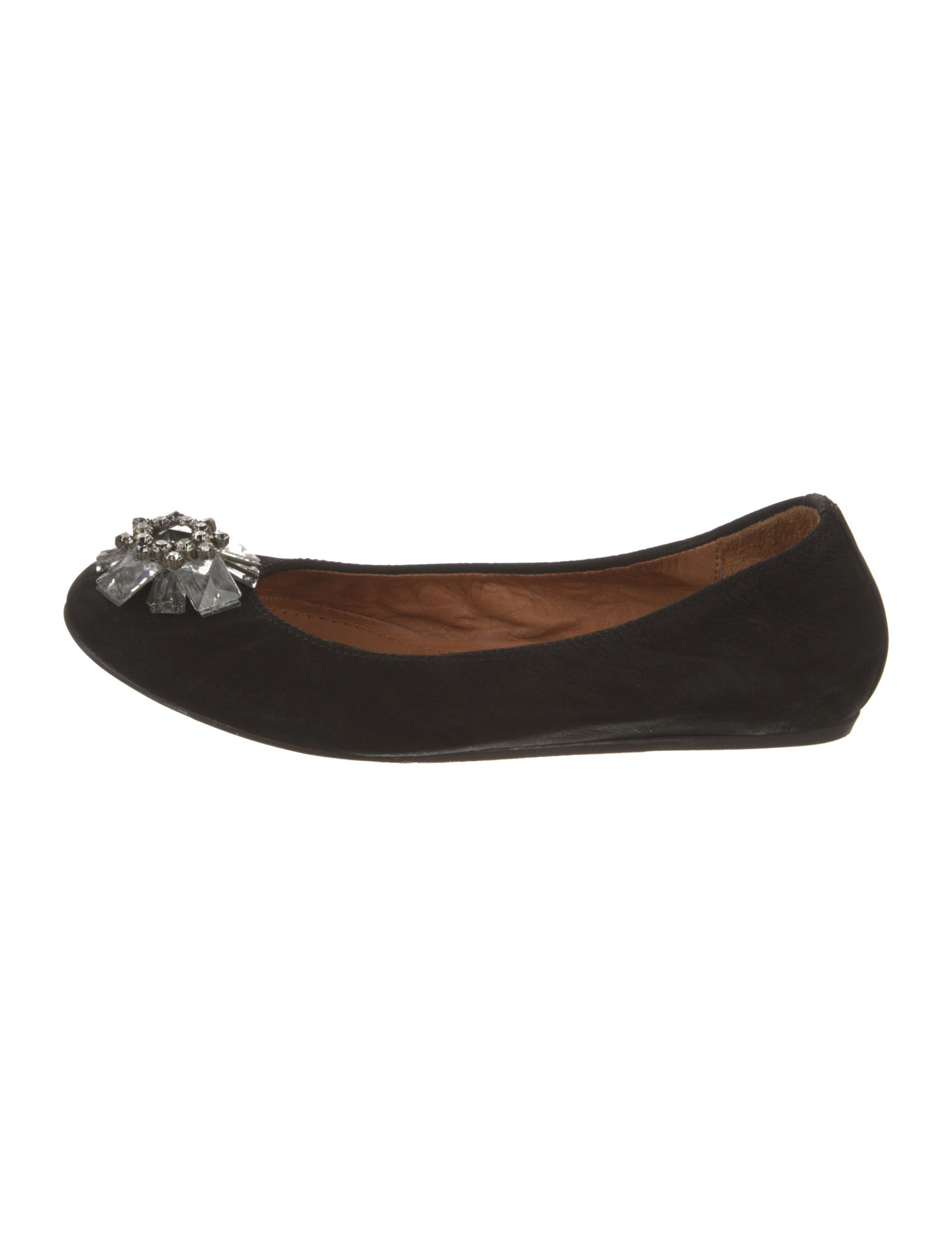 Lanvin Suede Bow Accents Ballet Flats