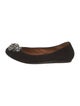 Lanvin Suede Bow Accents Ballet Flats
