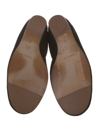 Lanvin Suede Bow Accents Ballet Flats