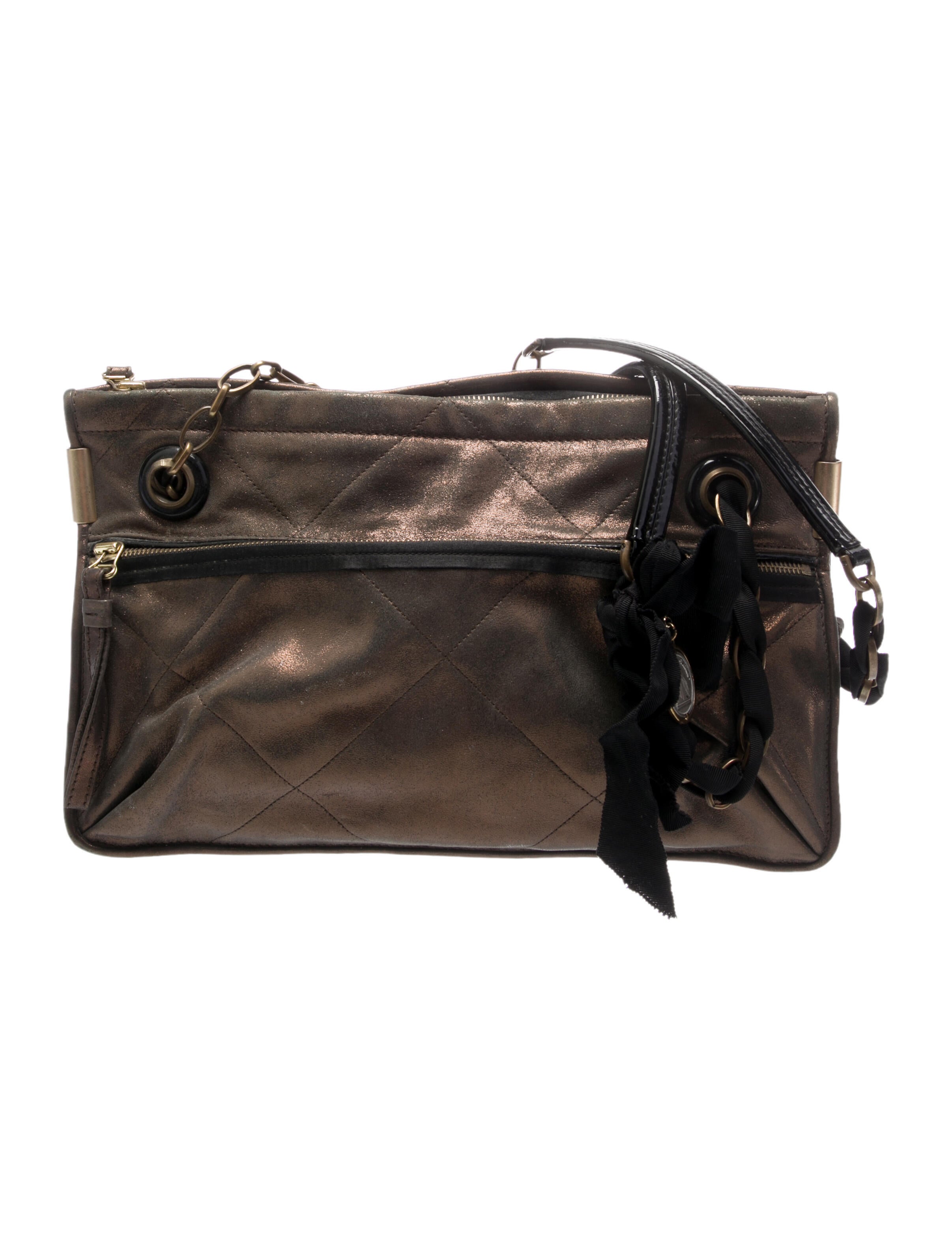 Lanvin Vegetarian Suede Shoulder Bag