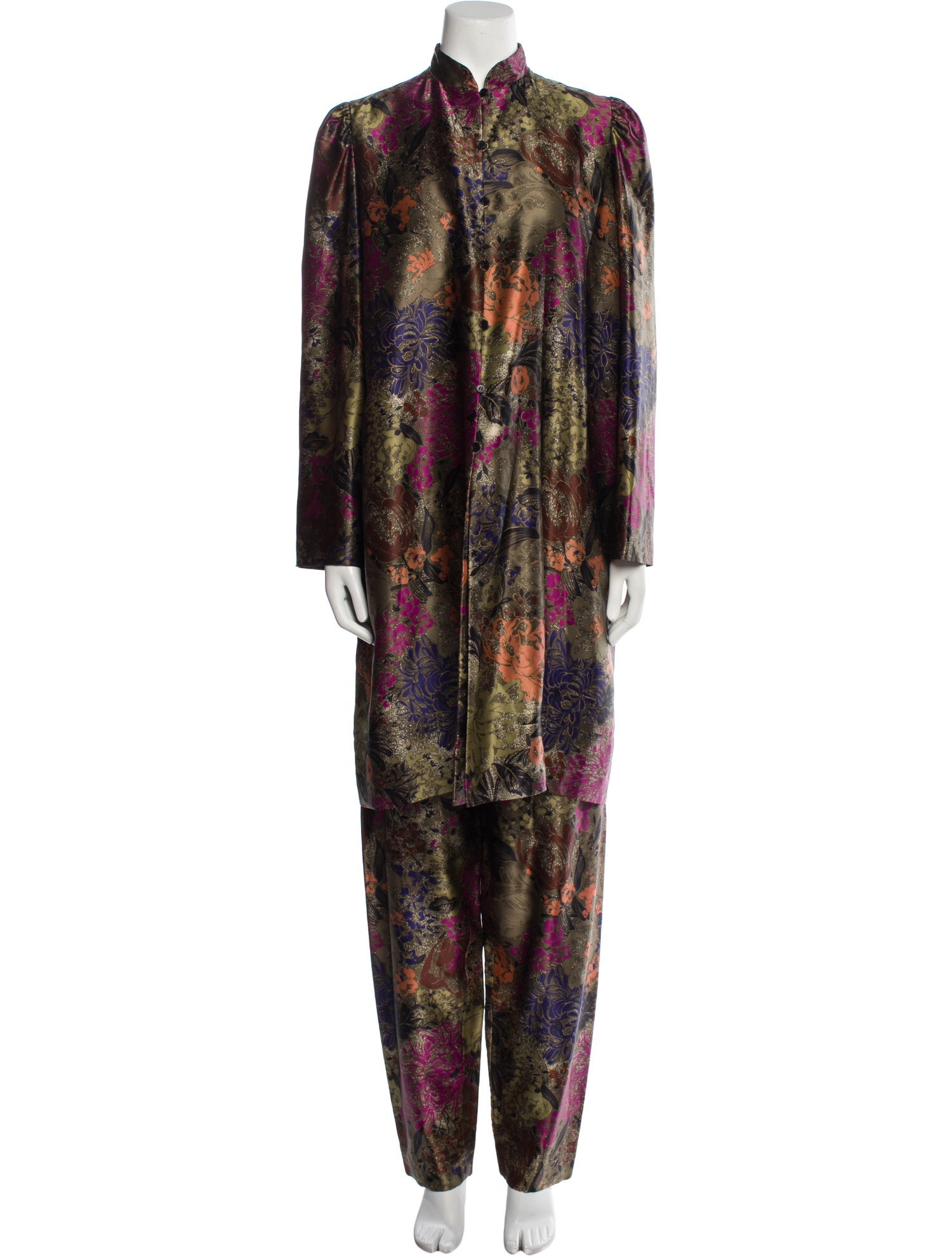 Lanvin Silk Printed Pant Set