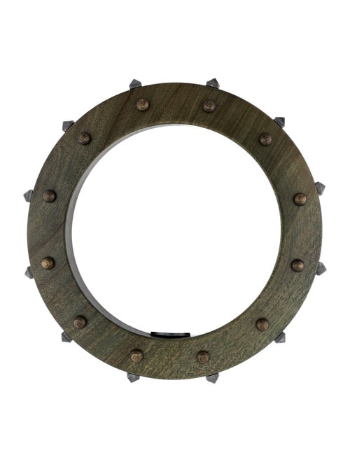 Lanvin Studded Wood Bangle Bracelet