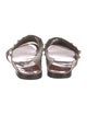 Lanvin Leather Studded Accents Slides