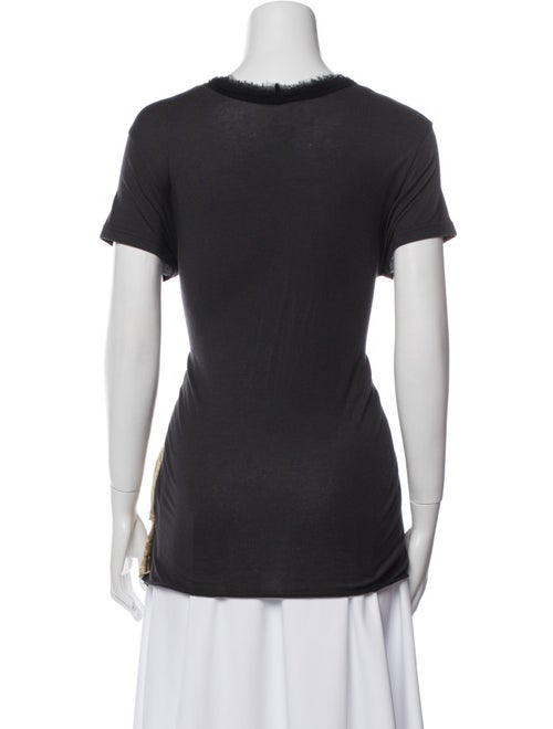 Lanvin Colorblock Pattern Scoop Neck T-Shirt