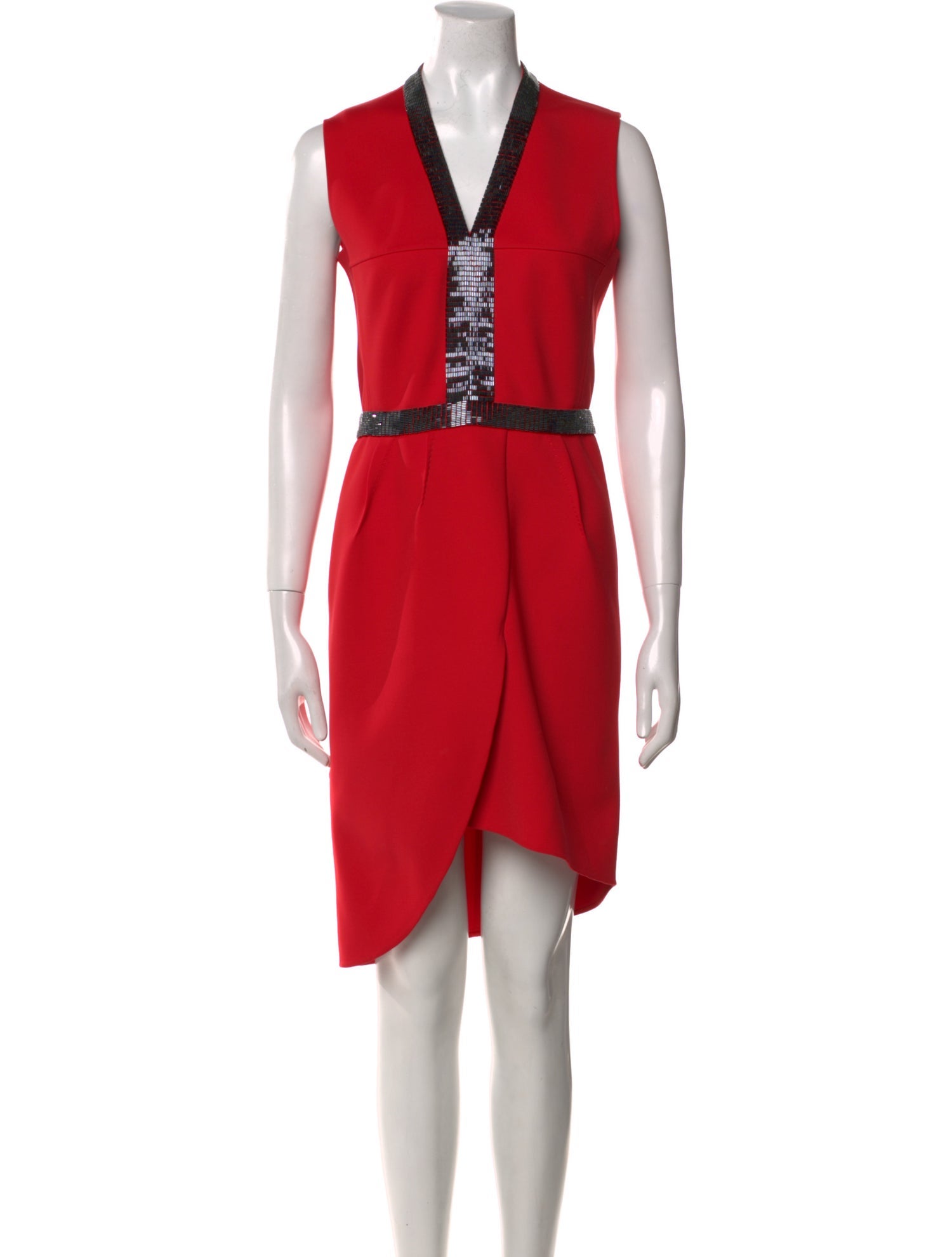 Lanvin V-Neck Knee-Length Dress w/ Tags