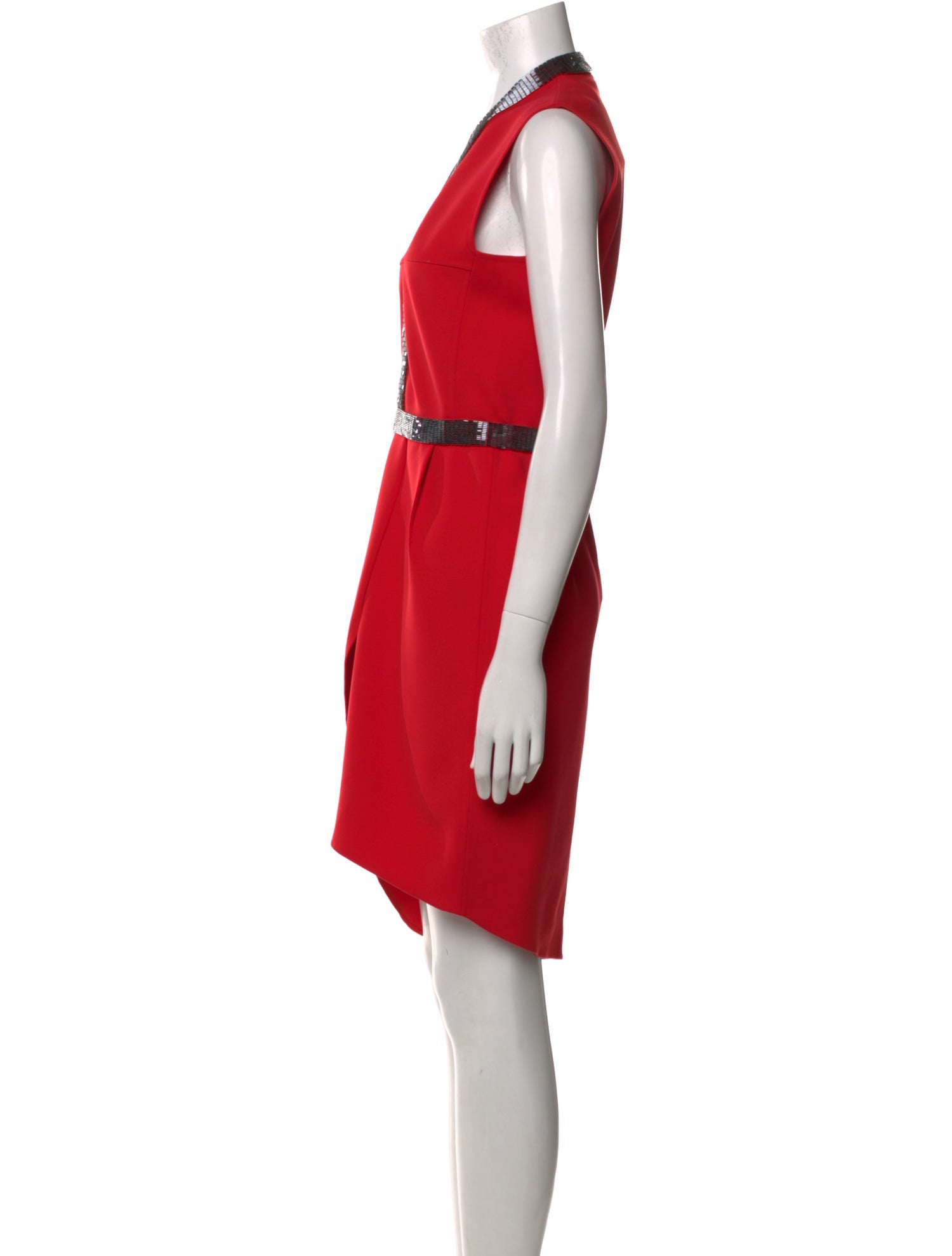 Lanvin V-Neck Knee-Length Dress w/ Tags