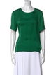 Lanvin Silk Scoop Neck T-Shirt