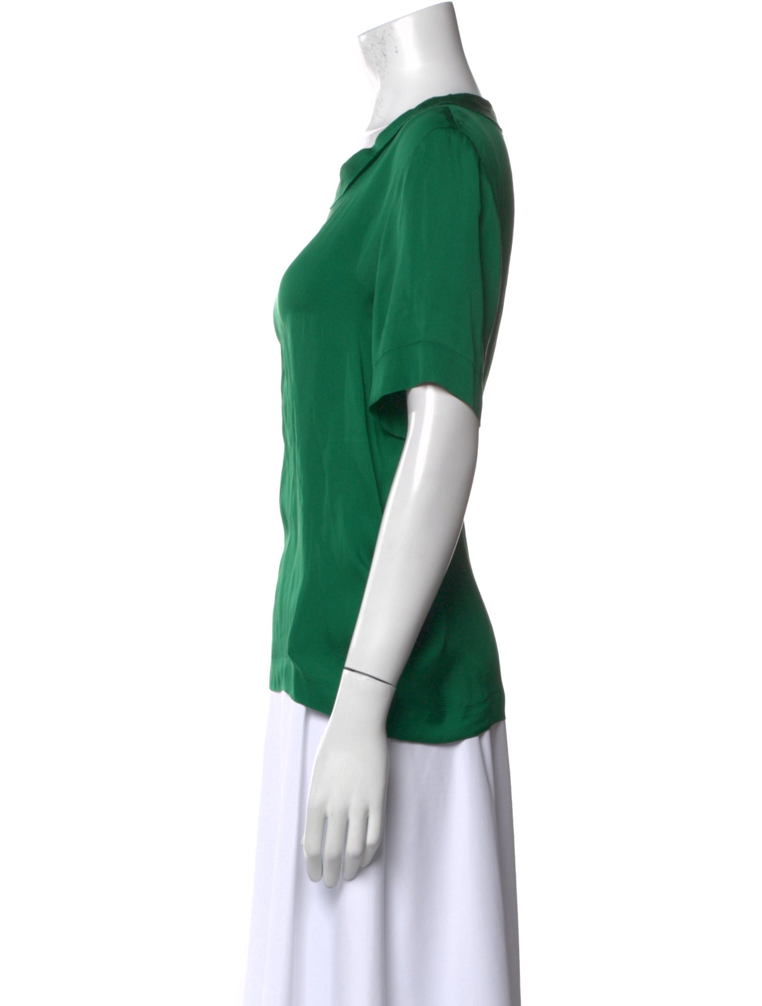 Lanvin Silk Scoop Neck T-Shirt
