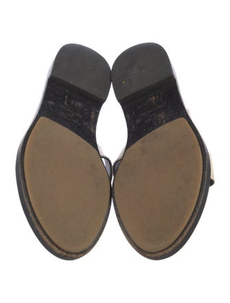 Lanvin Patent Leather Chain-Link Accents Slides