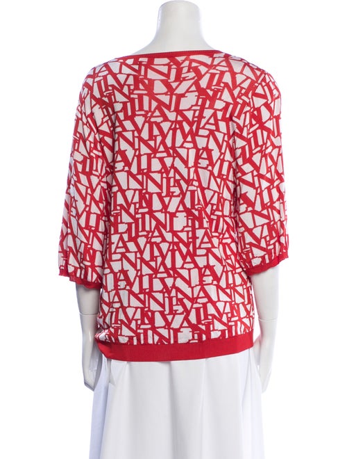 Lanvin Printed V-Neck Sweater