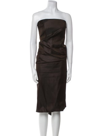 Lanvin Strapless Midi Length Dress