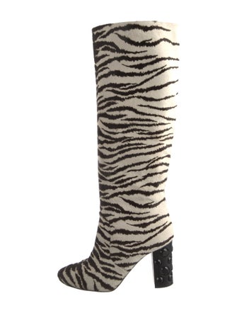 Lanvin Ponyhair Animal Print Boots
