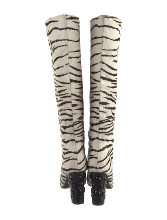 Lanvin Ponyhair Animal Print Boots