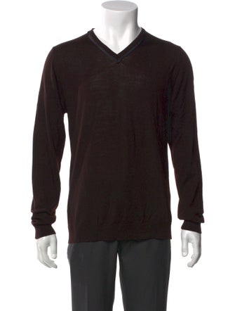 Lanvin Merino Wool V-Neck Pullover
