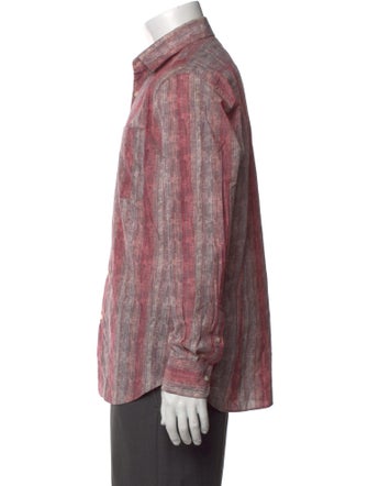 Lanvin Striped Long Sleeve Dress Shirt