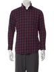 Lanvin Plaid Print Long Sleeve Shirt