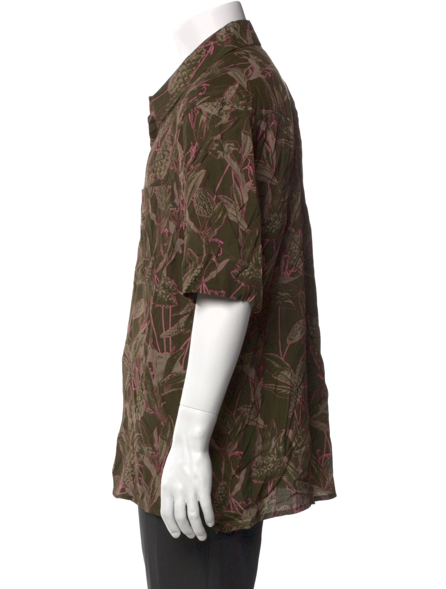 Lanvin Floral Print Three-Quarter Sleeve Shirt