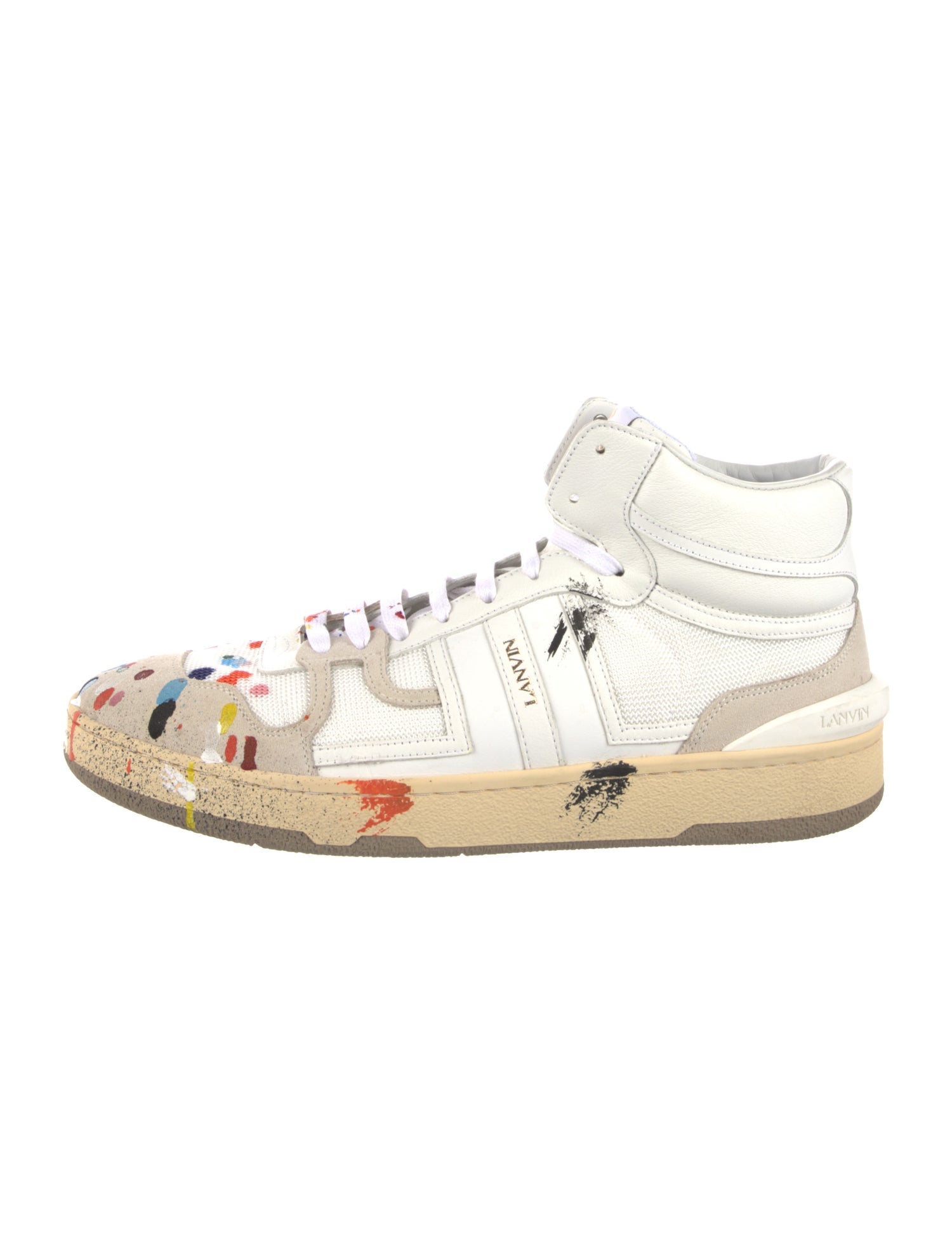 Lanvin Leather Printed Sneakers