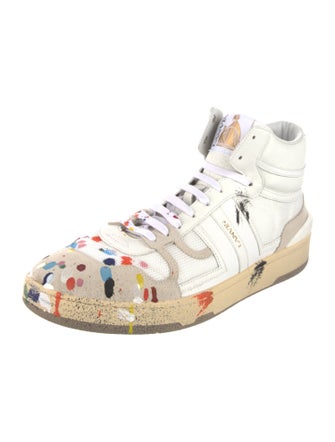 Lanvin Leather Printed Sneakers