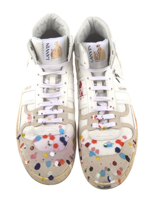 Lanvin Leather Printed Sneakers