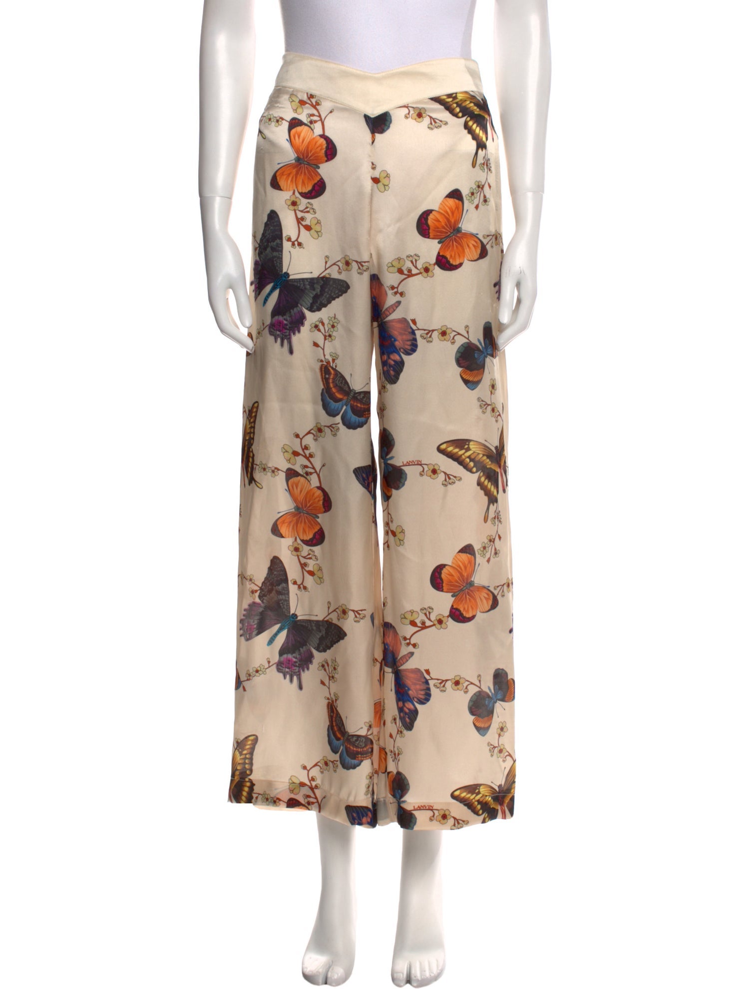 Lanvin Silk Wide Leg Pants