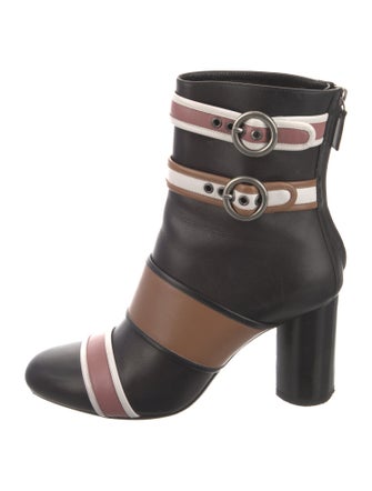 Lanvin Leather Striped Rain Boots