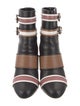 Lanvin Leather Striped Rain Boots