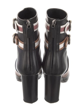 Lanvin Leather Striped Rain Boots