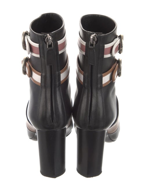 Lanvin Leather Striped Rain Boots